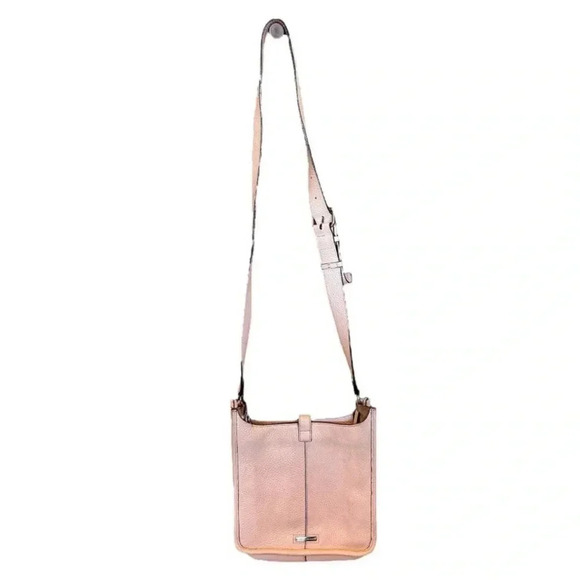 Rebecca Minkoff Handbags - Rebecca Minkoff blush pink pebbled leather crossbody bag purse braided detail. D